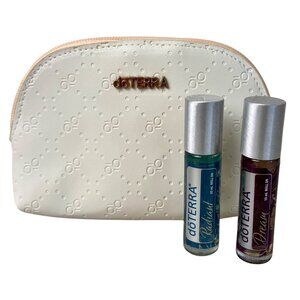 NEW doTERRA Monogram Clutch + 2 Signature Scents Radiant & Dream Touch Rollers